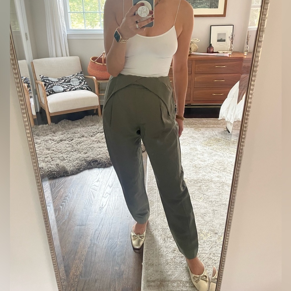 3.1 Phillip Lim Green Folded Front Pant